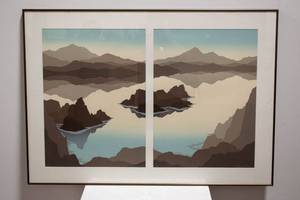 lot 375 image: Mountainous Landscape Signed & Numbered Serigraph by Robert Wilson