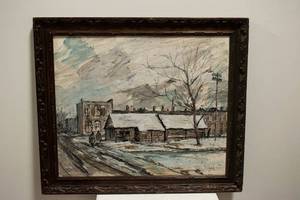 lot 381 image: Fifield Original Painting of Village in Winter