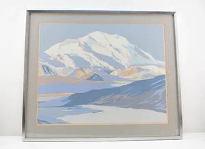 lot 390 image: Signed & Numbered McKinley Serigraph of Mount McKinley
