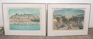 lot 511 image: Rolf Rafflewski Cannes & Les Halles Lithographs, Signed & Numbered