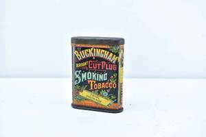 lot 143 image: Small Buckingham Bright Cut Plug Smoking Tobacco Trial Package Tin