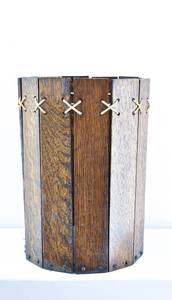 lot 144 image: Primitive Look Laced Wood Basket