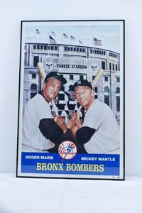 lot 257 image: Geo Graphics Roger Maris & Mickey Mantle New York Yankees Color Lithograph