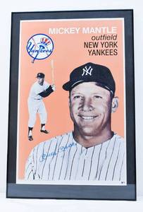 lot 261 image: Autographed Mickey Mantle New York Yankees Lithograph w COA