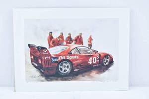 lot 265 image: Sandra Leitzinger Ferrari F-40 Signed Numbered Print