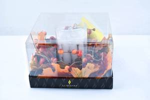 lot 186 image: Luminara Autumn Centerpiece w 4.5 Real Wax Flameless Candle