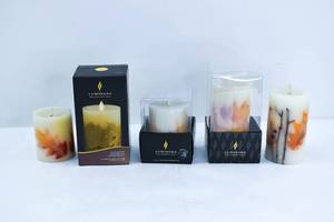 lot 194 image: Luminara Harvest Centerpiece w 4.5 Real Wax Flameless Candle