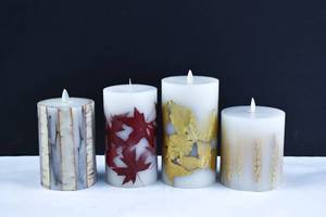 lot 199 image: 4 Embedded Electronic, Real Wax Flameless Candles, Luminara, Other