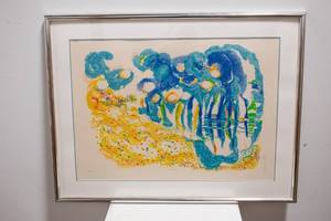 lot 525 image: Ronald Julius Christiansen Beach Pebbles Serigraph