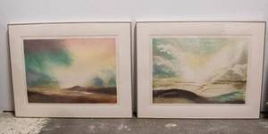 lot 526 image: 2 R. Baker Lithographs Summer Cloudburst I & II, Signed & Numbered