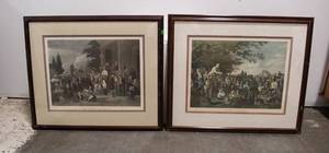 lot 531 image: 2 G.C. Bingham Election Themed Engraving Prints