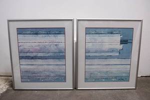 lot 532 image: 1985 Lee Burr Abstract Diptych Print