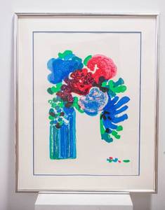 lot 533 image: Large Ronald Julius Christiansen Midnight Blues Serigraph, Signed & Numbered