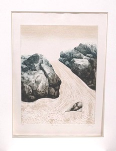 lot 546 image: Mikulas Kravjansky The Rapids Ltd. Ed. Etching, Unframed