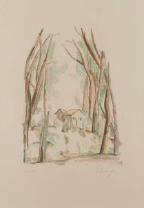 lot 41 image: Elmyr de Hory Hommages par Elmyr Forest Cabin Lithograph