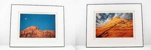 lot 217 image: Pair Jim Laser Signed Photographs - Arid Landscapes