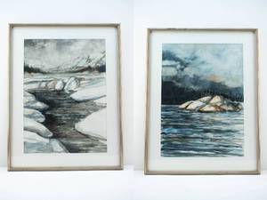 lot 156 image: Pair William Murray Original Watercolor Paintings