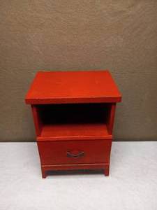 RED ONE DRAWER NIGHTSTAND