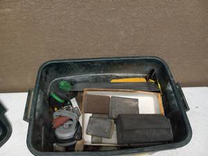 HUGE BIN OF PAINTING EQUIPMENT