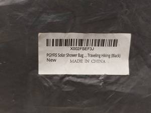 SOLAR SHOWER BAG TRAVELING HIKING