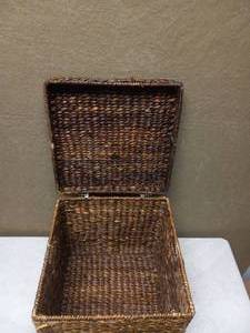VINTAGE WICKER HAMPER