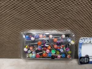 ASSORTED SURGICAL STEEL BARBELL TONGUE RINGS