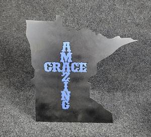 lot 3010A image: Amazing Grace in Minnesota, Acrylic on Steel by Robyn Block