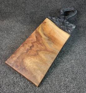 lot 3012 image: Charcuterie Board, Handmade with Walnut and Food Safe Resin by Jesse Hicks of River Valley Resin Studio