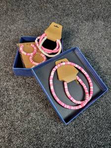 lot 3037 image: Pretty in Pink Necklace, Earring, and Bracelet Set, Created by Angie Prokosch