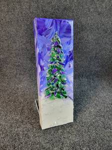 lot 3039 image: A Midnight Clear Acrylic, Glass, and Resin on Canvas by Kathy W of Divine Providence Community Home