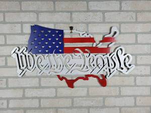 lot 3042 image: We the People Acrylic on Steel by Robyn Block