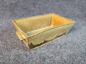lot 3045 image: Meatloaf Loaf Pan - Glaze on Clay by Carol Prokosch
