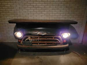 lot 3008 image: 1957 Chevy Truck Custom Made Bar - NO SHIPPING