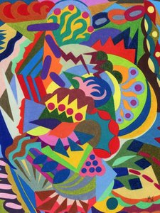 lot 3030 image: Riotous Colored Pencil on 140 lb. Watercolor Paper by Mary Walchuk