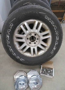 TIRES  RIMS  HUB CAPS  LUGS OFF FORD F150