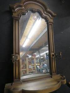RETRO MIRROR WITH SCONCES