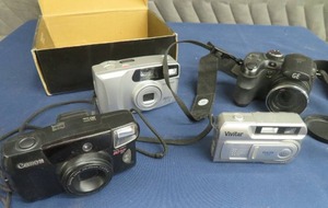4 ASSORTED CAMERAS