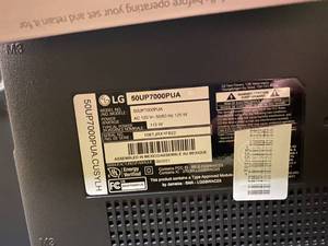 lot 977 image: 50UP7000PUA LG - 50 Class UP7000 Series LED 4K UHD Smart webOS TV (TECHNICIAN TESTED LIKE-NEW)