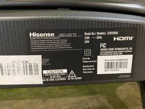 lot 981 image: 32H5500G Hisense - 32 Class H55 Series LED HD Smart Android TV (TECHNICIAN TESTED LIKE-NEW)