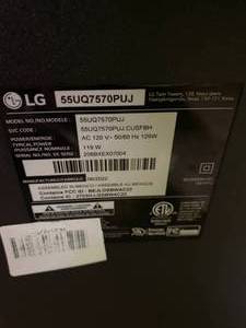 lot 983 image: 55UQ7570PUJ LG - 55 Class UQ75 Series LED 4K UHD Smart webOS TV (TECHNICIAN TESTED LIKE-NEW)