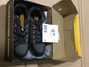 lot 98 image: Dewalt Mens Angle II Size 9.5 (M) BlackYellow Nylon Mesh Steel Toe ProLite Work Shoe