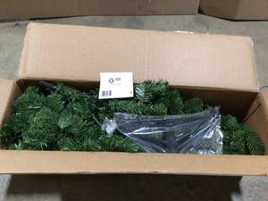 lot 8 image: National Tree Company 4.5 ft. North Valley Spruce Artificial Christmas Tree with Multicolor Lights