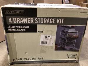 lot 17 image: Everbilt 4 Drawer Storage Kit