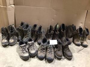 lot 40 image: Lot of assorted used boots various sizes and conditions