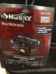 lot 30 image: Husky 18 in. Tech Tool Bag