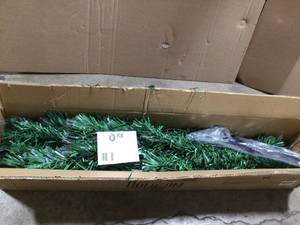 lot 3 image: HOMECOM 6 ft. Pre Lit LED Noble Fir Artificial Christmas Tree open box customer Return