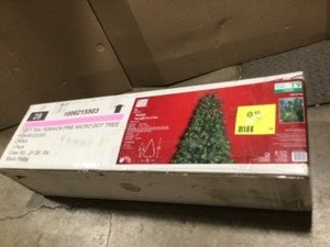 lot 28 image: Home Accents 7.5 ft Fenwick Pine Christmas Tree customer return see pictures