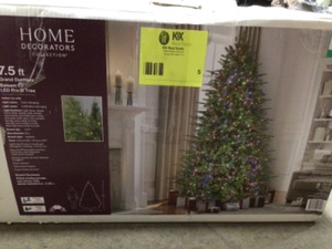 lot 5 image: Home Decorators 7.5 ft Grand Duchess Balsam Fir Christmas Tree customer return see pictures
