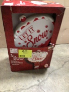lot 10 image: Home Accents 3.5 Ft Let It Snow Christmas Sign  Customer Returns see pictures