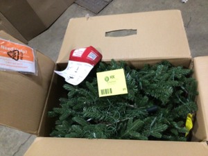lot 25 image: Indoor 2 pack 3  ft pre-lit potted pine